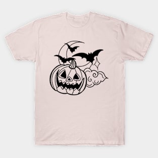 Pumpkin Line Art T-Shirt